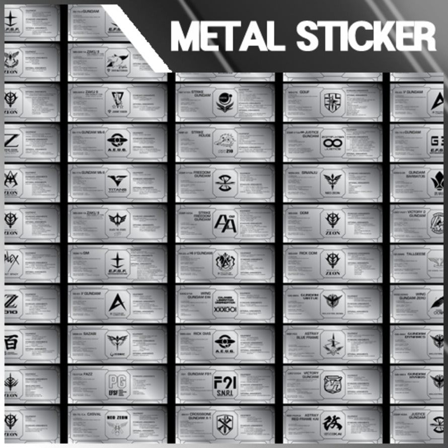 BASE METAL STICKERS (Gold/Silver)