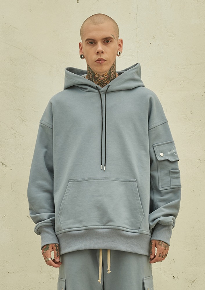 Own label brand[DE-NAGE] Over Size Cozy Hoodie Ice blue 0222