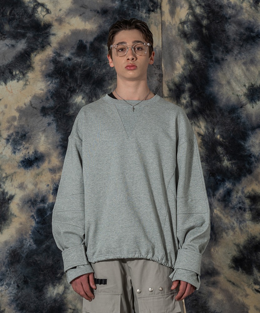 Own label brandOversized Curve snap sweatshirt Melange