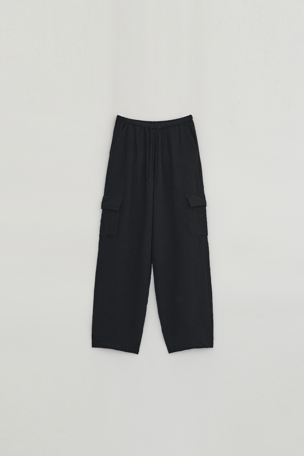 ★ DIAGONAL★ CRINKLE CARGO PANTS black DA251PT06BK DIAGONAL