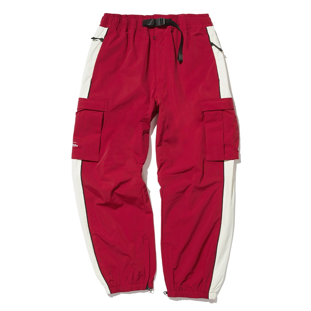 LINE CARGO PANTS RED