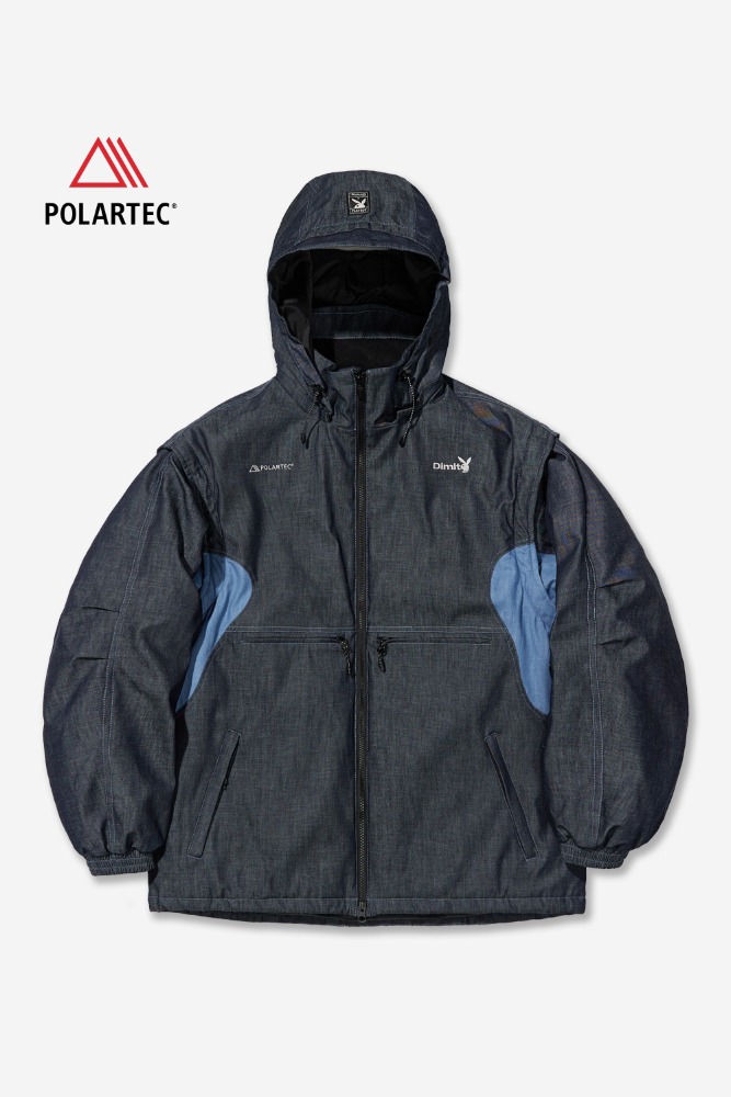 POLARTEC (PLAYBOY X DIMITO) DETACHABLE JACKET BLACK DENIM