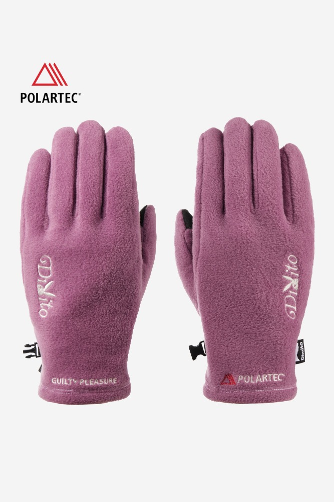 POLARTEC (PLAYBOY DIMITO) FLEECE GLOVES PURPLE ASH