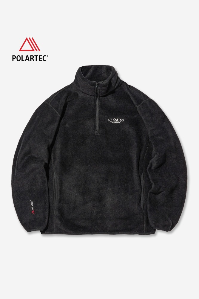 POLARTEC (PLAYBOY X DIMITO) FLEECE HALF ZIP MOCK NECK BLACK