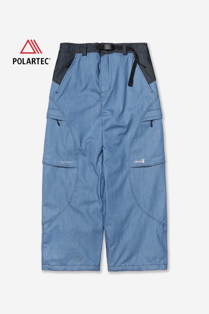 POLARTEC (PLAYBOY X DIMITO) WAVE PANTS BLUE DENIM (Semi wide fit)