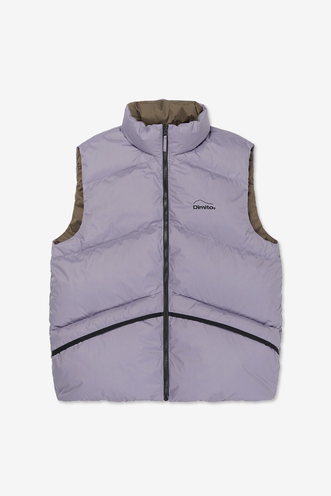 23 REVERSIBLE DOWN VEST PURPLE ASH