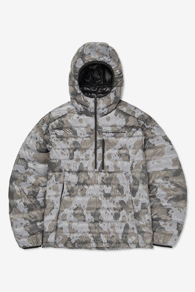 PULLOVER LIGHT DOWN JACKET DOT CAMO GREY