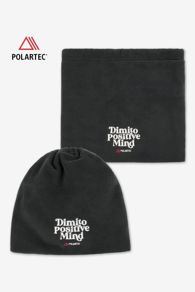 POLARTEC WARMER &amp; BEANIE BLACK