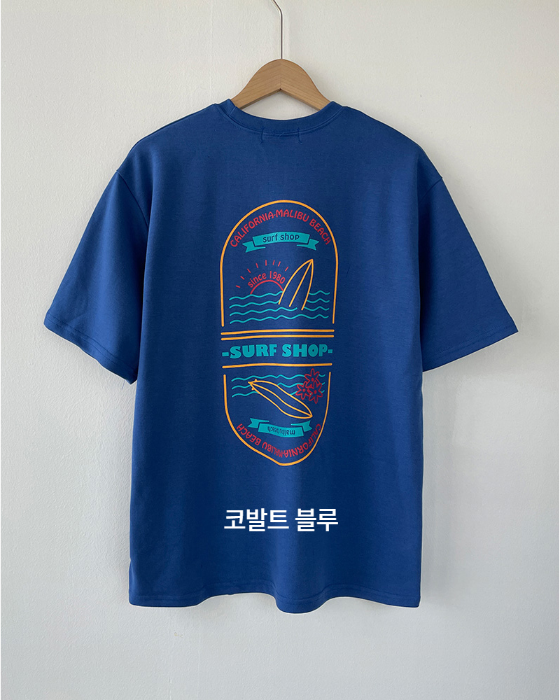 반팔 티셔츠 네이비블루 색상 이미지-S273L3