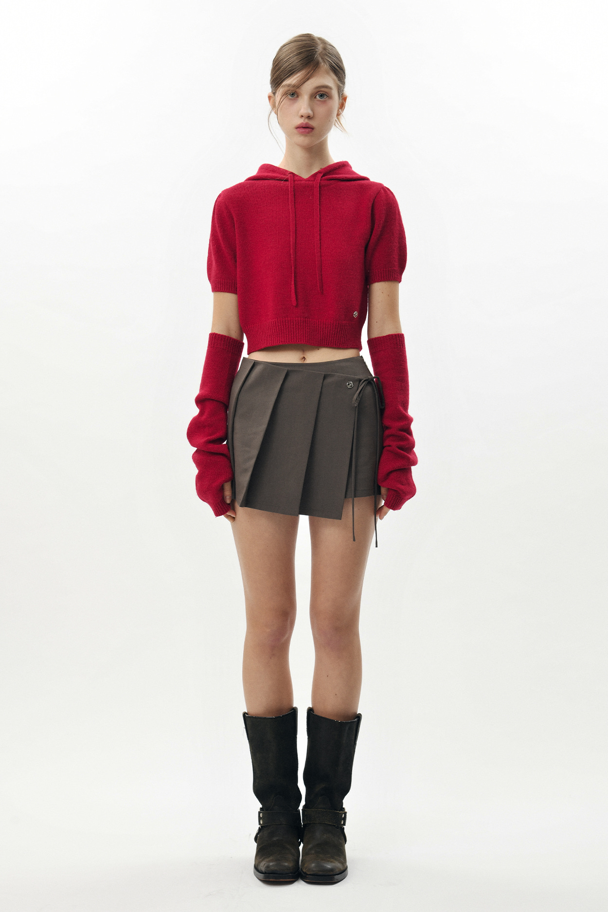 AMY HOODIE KNIT red