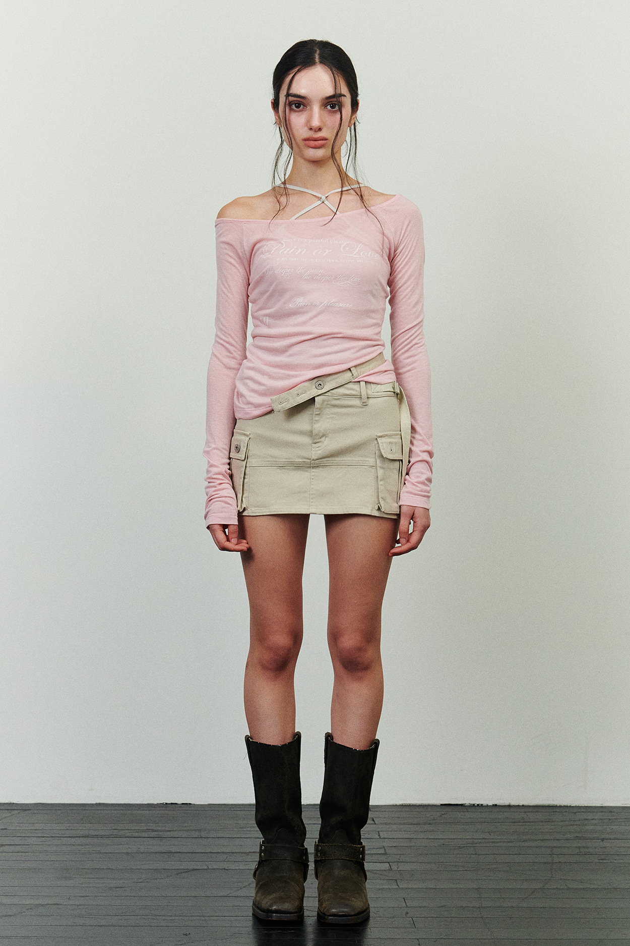 【pain or pleasure】24fw CIELO MINI SKIRT bc661fabb231660f580ad02609f102