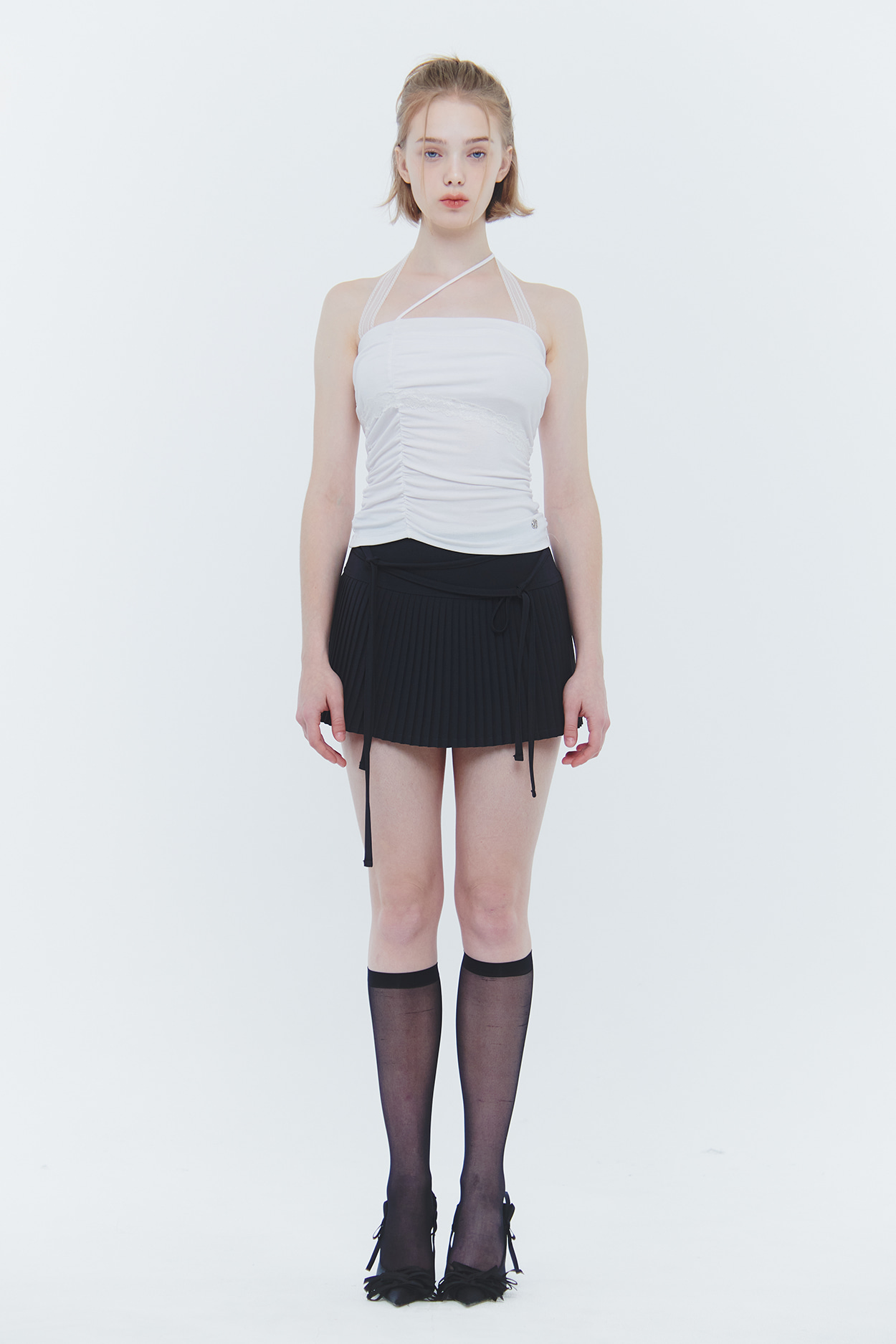 IVE着用[PAIN OR PLEASURE] ANGEL SHIRRING TOP (2 COLOR) ANGEL SHIRRING TOP white - PAIN OR PLEASURE | 60% - Asian
