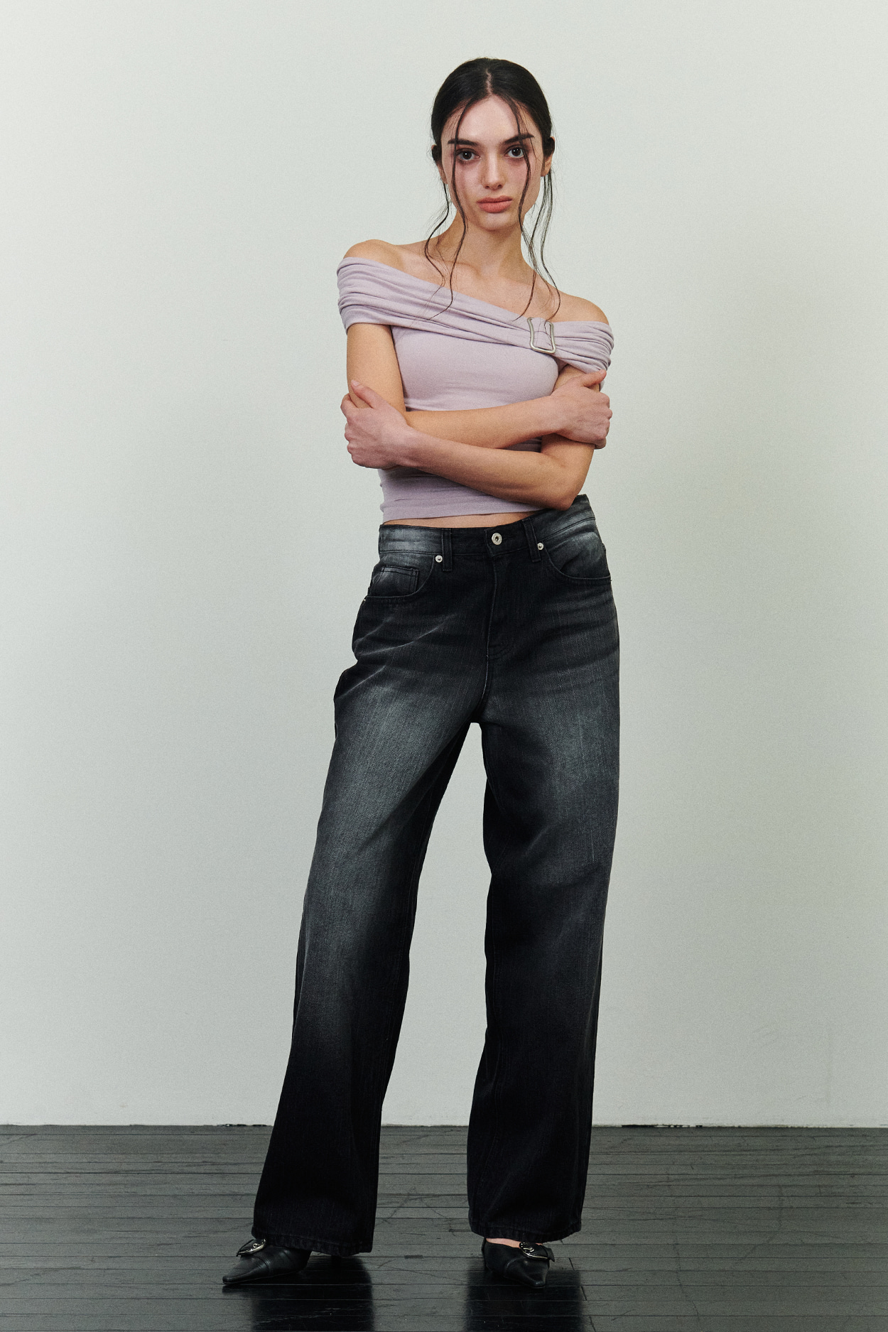 PAIN OR PLEASURE★韓国★人気★JADEN DENIM PANTS 2色 JADEN DENIM PANTS black - PAIN OR PLEASURE