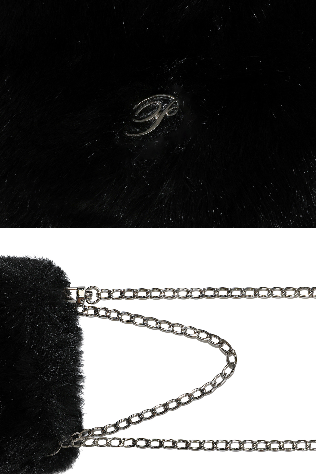 ◆PAIN OR PLEASURE◆ SOPHIA FUR MINI BAG black PP24WTAC02BK PAIN OR PLEASURE | SOPHIA FUR MINI BAG black