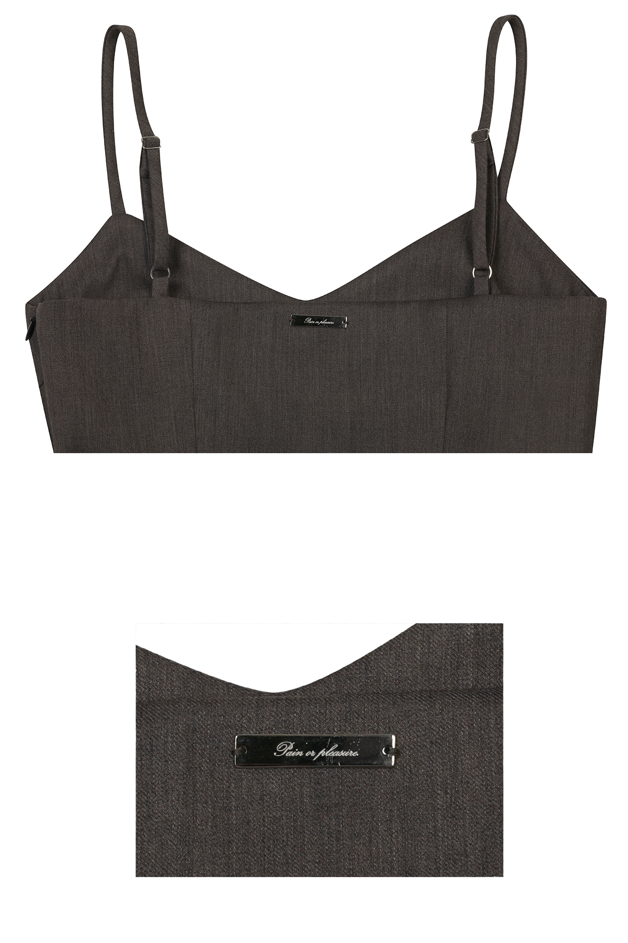 【pain or pleasure】25ss BIANCA DRESS BIANCA DRESS melange brown - PAIN OR PLEASURE
