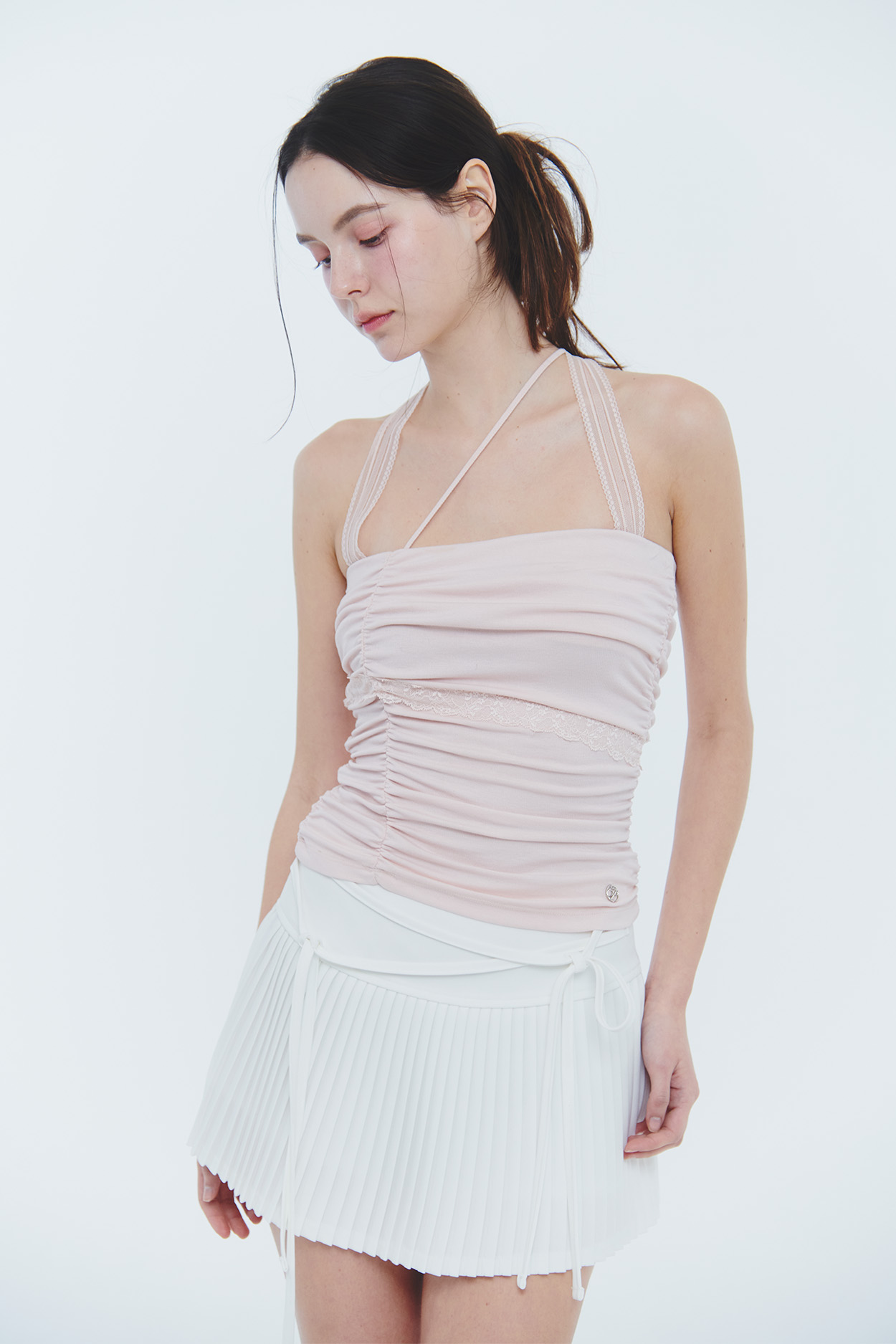 ANGEL SHIRRING TOP pink - PAIN OR PLEASURE