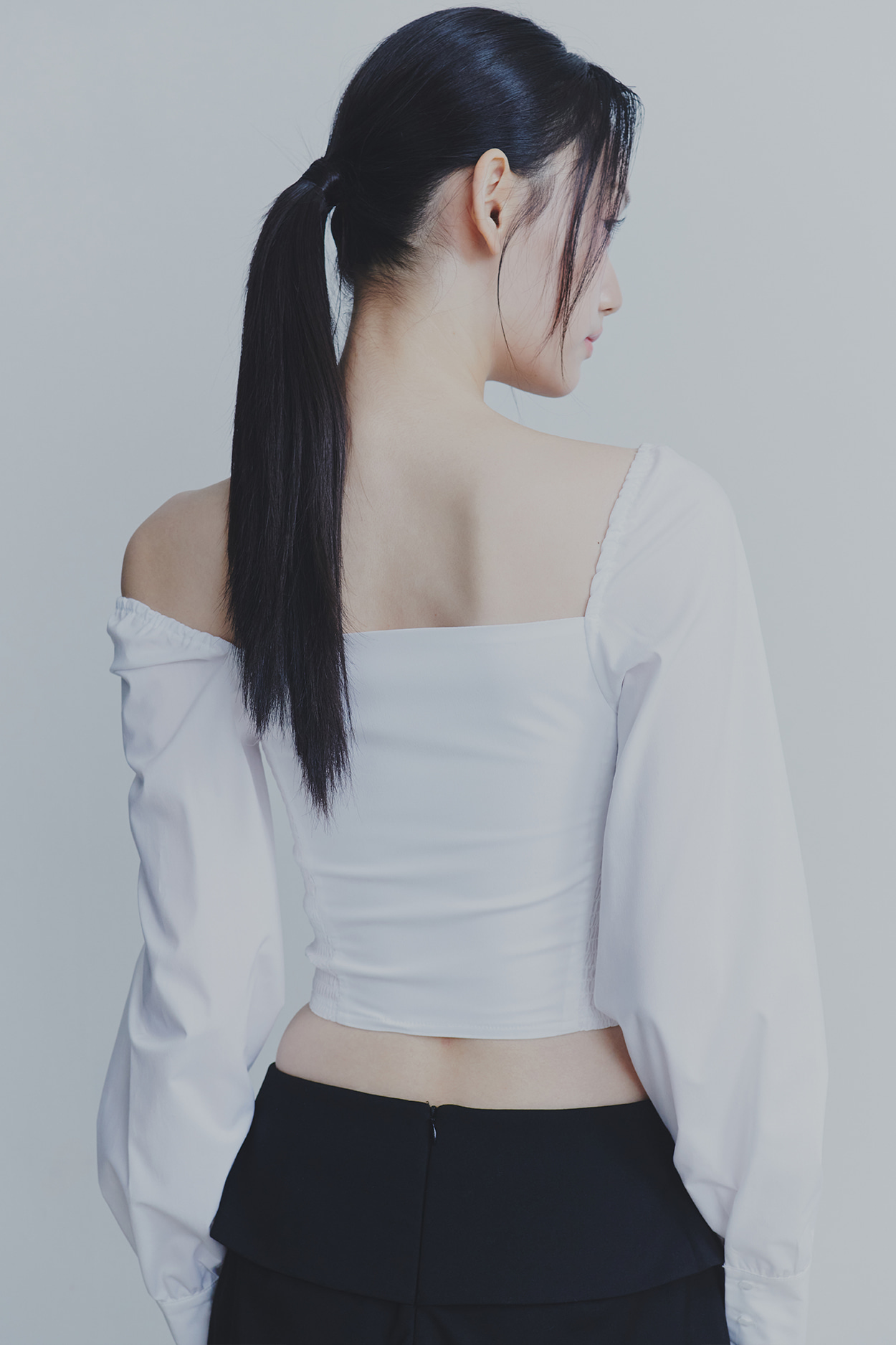 BIANCA SQUARE NECK BLOUSE white - PAIN OR PLEASURE