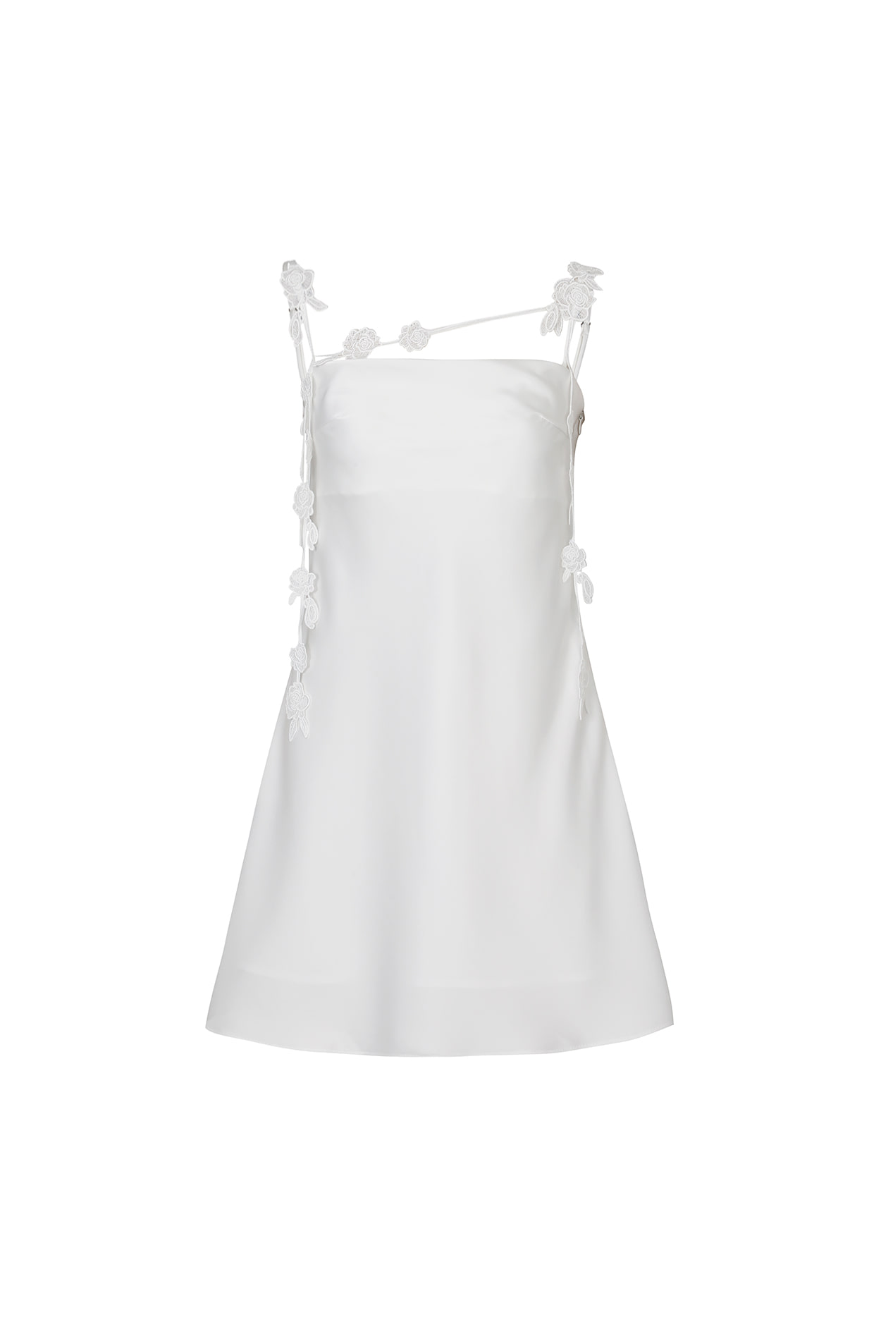 ROSE LACE DRESS white