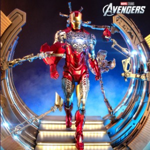[HOTTOYS] 핫토이 MMS688D53 어벤져스 - 아이언맨 마크6 (2.0) &amp; 수트업 갠트리 세트 1/6 액션피규어 [MMS688D53 - The Avengers - 1/6th scale Iron Man Mark VI (2.0) with Suit-Up Gantry Collectible Set]