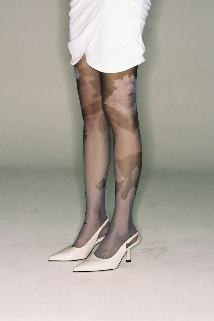 FLOWERY OPAQUE TIGHTS