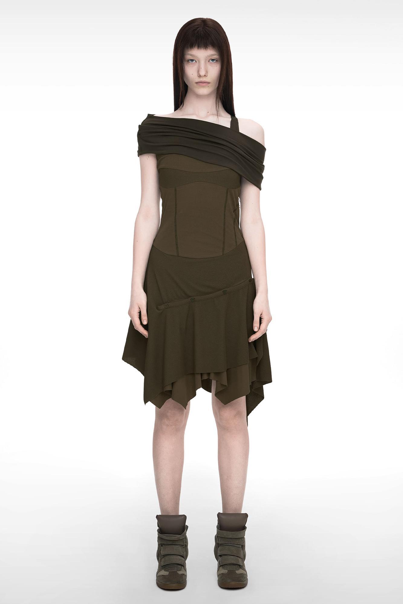 NACHE★韓国★人気★BUSTIER LAYERED DRESS 3色/追跡あり BUSTIER LAYERED DRESS IVORY - NACHE