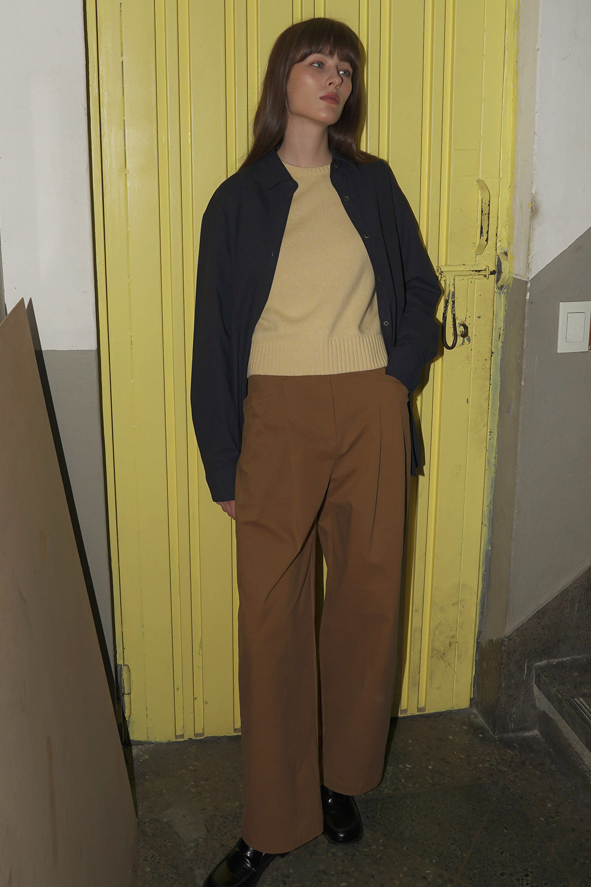 FOR HER WIDE COTTON PANTS (BROWN) 2차