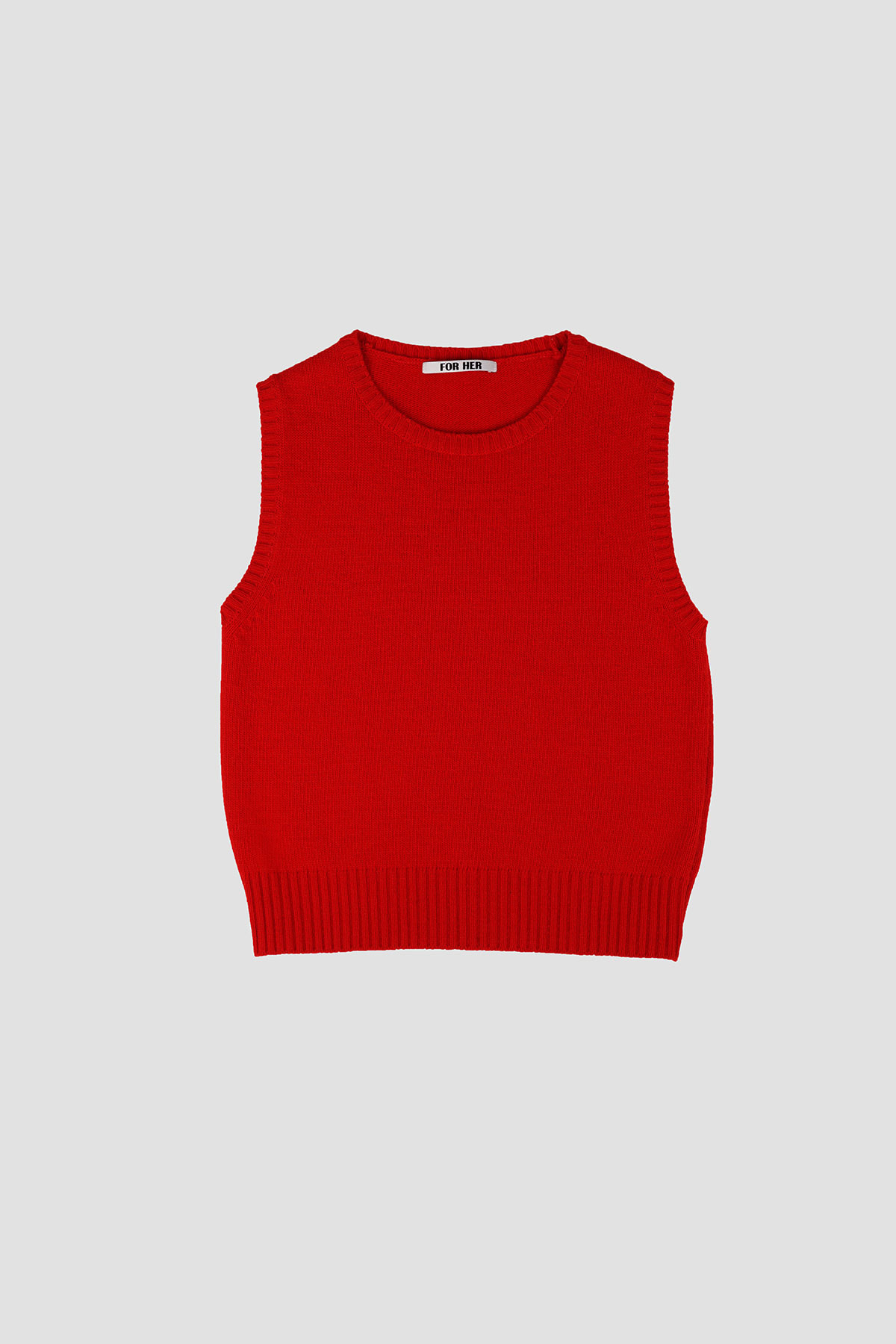 FOR HER ROUND KNIT VEST (RED) 3차