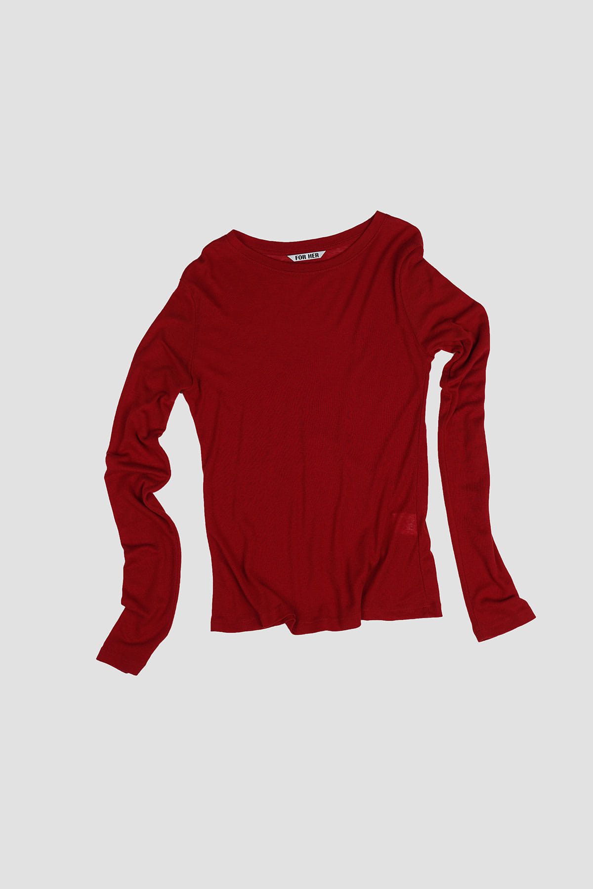 FOR HER SOFT LONG SLEEVE TOP (RED) 7차 2/9 예약배송