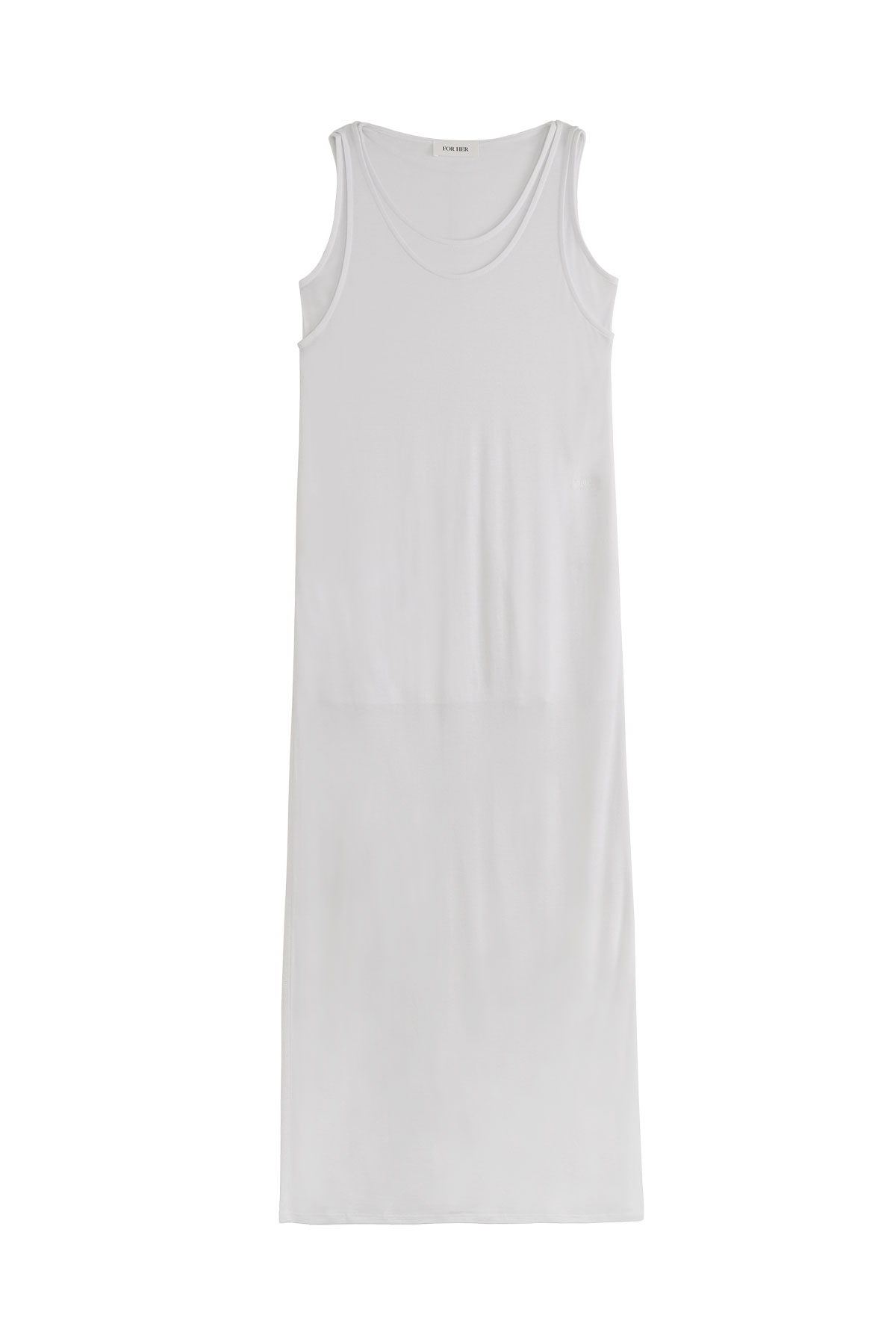 LAYERED MAXI DRESS (WHITE)