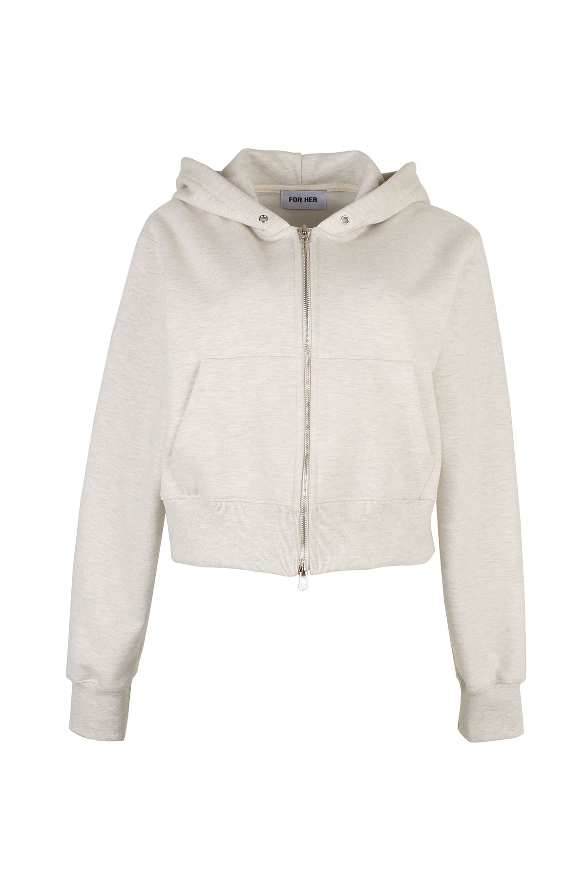 FOR HER. NAPPING CROP HOODIE ZIP UP (3차 진행)