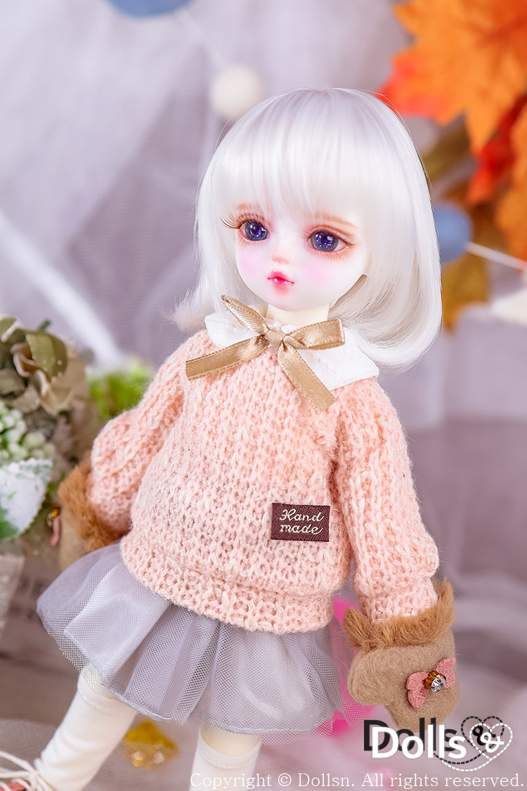 Sweater Skirt Set with Winter Earmuffs Gloves for 1/6 BJD 娃衣 1/6 USD - photo 6 | DOLLSN