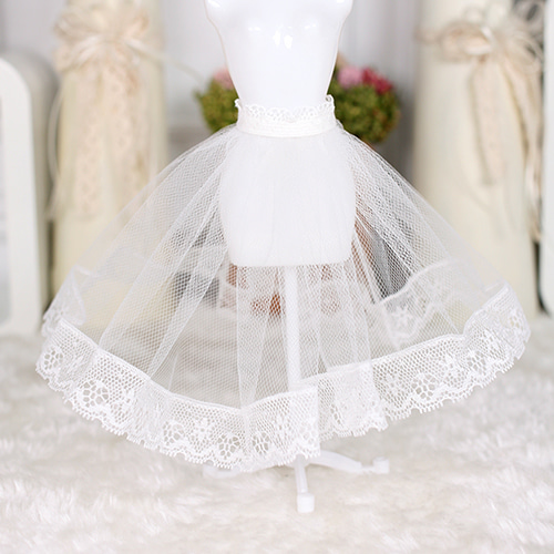 White Lace Petticoat For 1/6 - DOLLSN,DD,BJD TOTAL SHOP