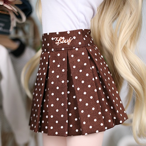 Dot Pleated Mini Skirt 1/3 - DOLLSN,DD,BJD TOTAL SHOP