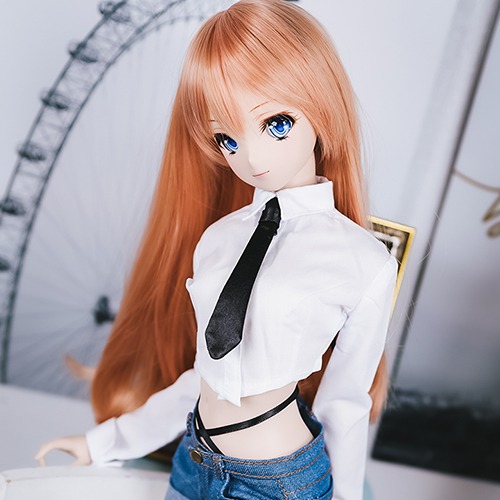 Cropped Shirt With Tie 1/3 - DOLLSN,DD,BJD TOTAL SHOP