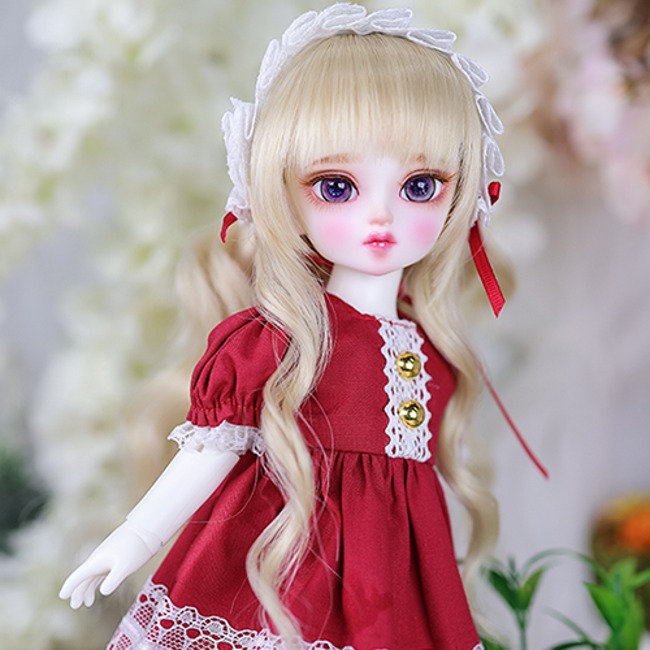 Lace Dress Red For 1/6 - DOLLSN,DD,BJD TOTAL SHOP