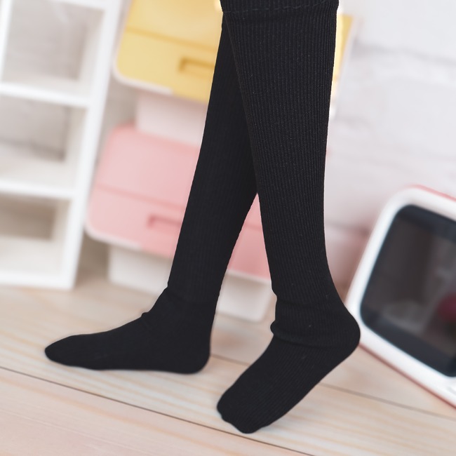 knee-high socks black 1/3