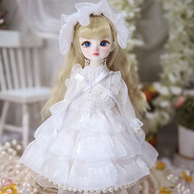 white dress for 1/6 | DOLLSN
