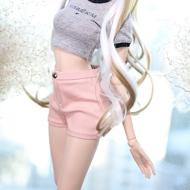 high waist shorts pink for 1/3 | DOLLSN