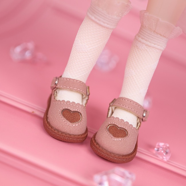 heart mary jane indie pink 1/6 usd