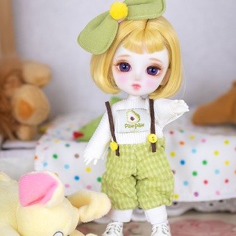 Overalls With Ribbon For 1/12 - DOLLSN,DD,BJD TOTAL SHOP