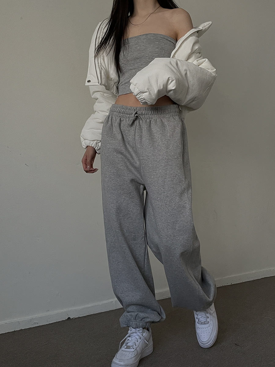 Cozy over jogger pants