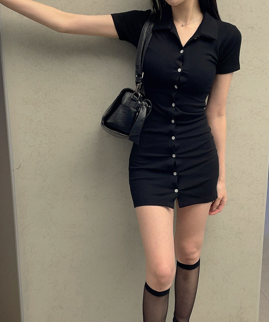 [MADE] Dolly collar one piece - black
