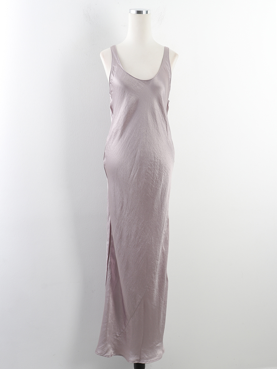 긴 드레스 코코아 색상 이미지-S1L33