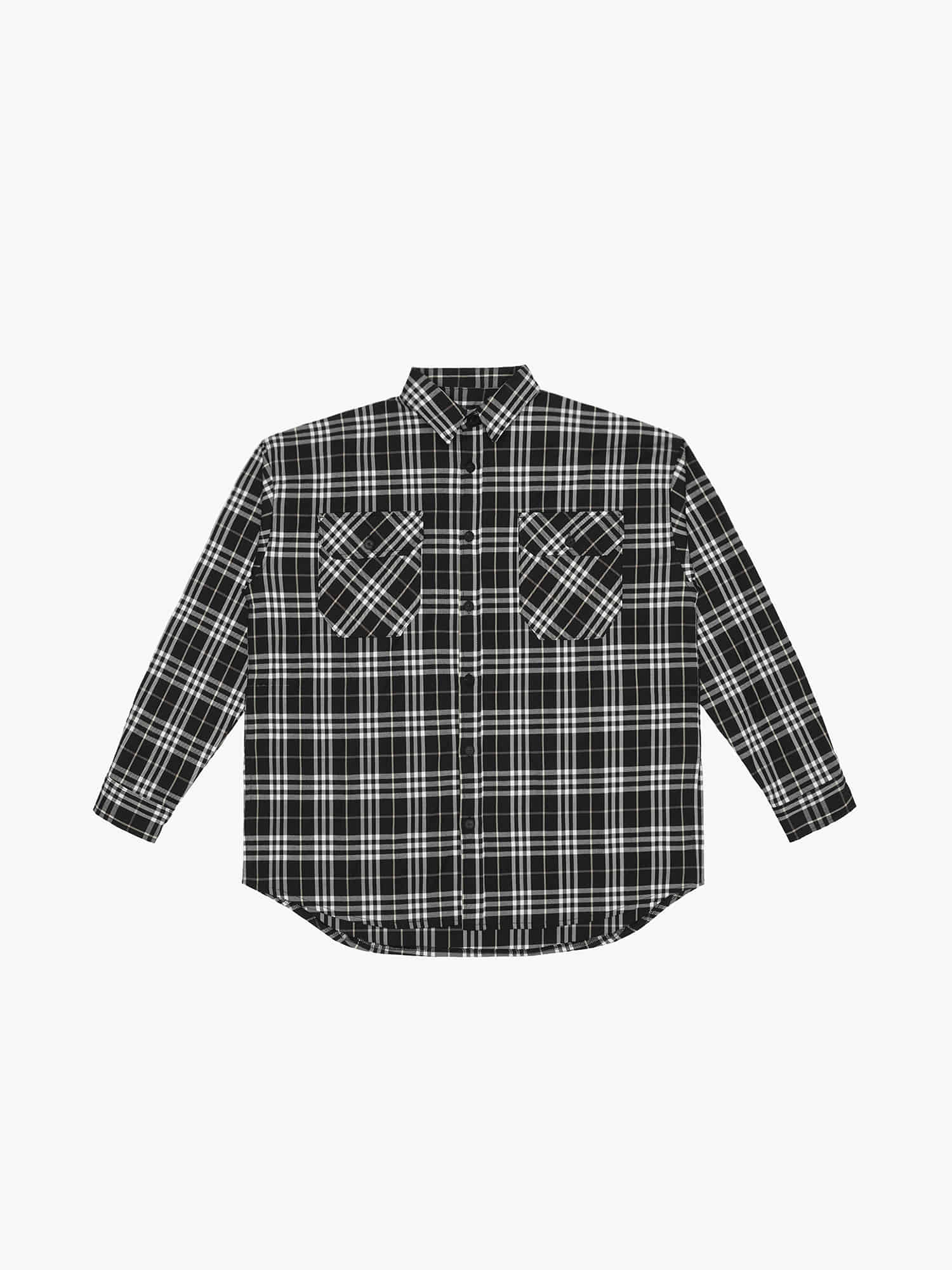 05 Oversized Check Shirt - Black