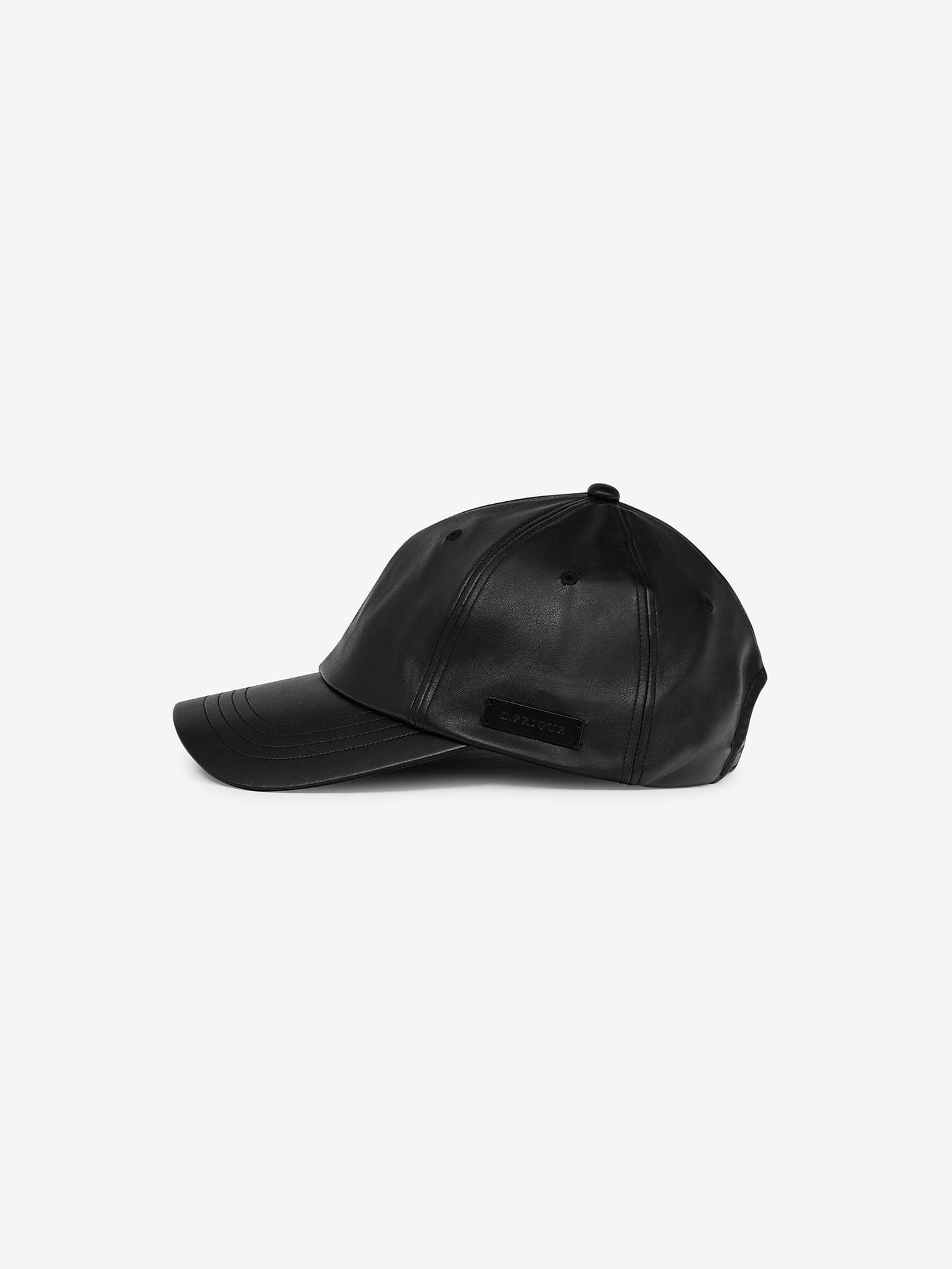 ECO-LEATHER CAP - BLACK