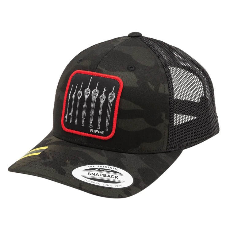 [HT-001LUP] RIFFE® The LINEUP | Retro Trucker Multicam® Mesh Snap Back