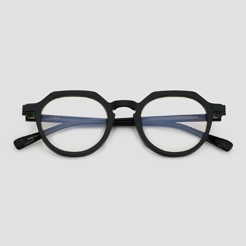 래쉬 에스타입5 데이비드 C1 블랙 크라운판토 클래식 뿔테 안경
