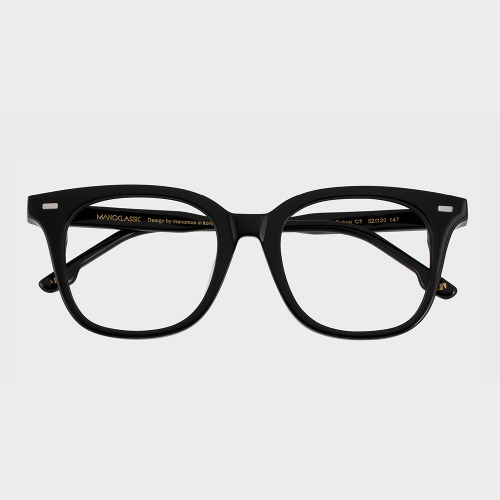 마노모스 안경 ﻿STORM 스톰 C1 블랙 큰 얼굴형에 맞는 사각 뿔테 안경테