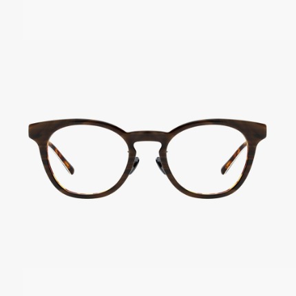 마노모스 ALFA 알파 C3 안경테 갈색 라운드 뿔테 여자 안경