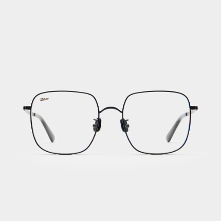 페이크미 옵션2023 MBK 매트블랙 사각 오버사이즈 렌즈 귀여운 패션 안경